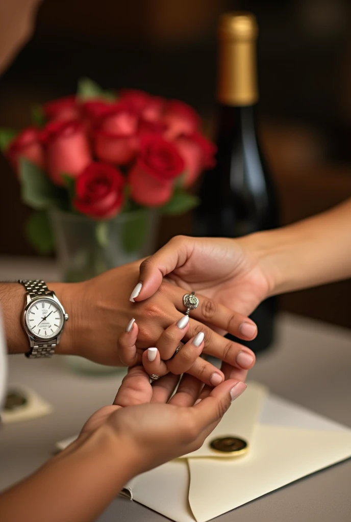 Here’s a more detailed visual suggestion for the cover of "The Marriage Bargain":
1. **Background**:
- Use a rich, textured background, like a deep navy or burgundy, which can convey a sense of sophistication.
2. **Central Imagery**:
- **Marriage Contract**: A partially unrolled scroll or document with a visible signature line, possibly with a gold or silver pen beside it.
- **Wedding Rings**: Place two intertwined rings on the contract, symbolizing the union and agreement.
3. **Accent Details**:
- **Bridal Bouquet**: A subtle overlay of a bouquet or flower petals around the edges can add a romantic touch.
- **Silhouette of a Couple**: A faint, elegant silhouette of a couple holding hands or facing each other, positioned near the bottom or side of the cover.
4. **Title and Author’s Name**:
- **Title**: Use a bold, elegant serif font for "The Marriage Bargain," perhaps in a gold or white color to stand out against the dark background. Consider a slight shadow or embossing effect for added depth.
- **Author’s Name**: Place it below the title in a smaller, complementary font. This could be in a clean, modern sans-serif to contrast with the title’s style.
5. **Overall Design**:
- Keep the design balanced and uncluttered to ensure the title is the focal point. The imagery should enhance the theme without overwhelming the text.
This design approach will help convey both the romantic and contractual aspects of "The Marriage Bargain."