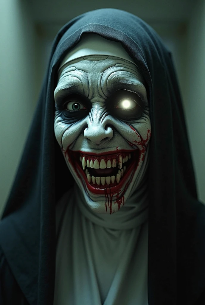 a photo of <lora:valak:1> valak - at the dentist office, sitting in the dentist chair about to get denal work done, dentist is scared, intricate details, textured, high resolution, beautiful, highest quality, masterpiece, highly detailed, wide angle
