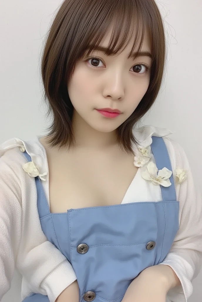 highest quality, concentrated, Soft Light, Black Hair, (Japanese)), (blouse), (((front, Young Face))), (Depth of written boundary), Ultra-high resolution, (Realistic: 1.4), RAW Photos, Upper Body,astrovest