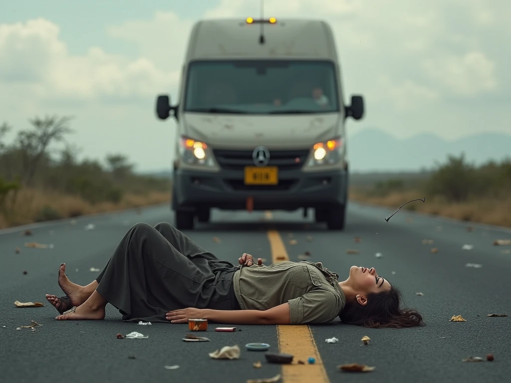 Farmers sleep on the road