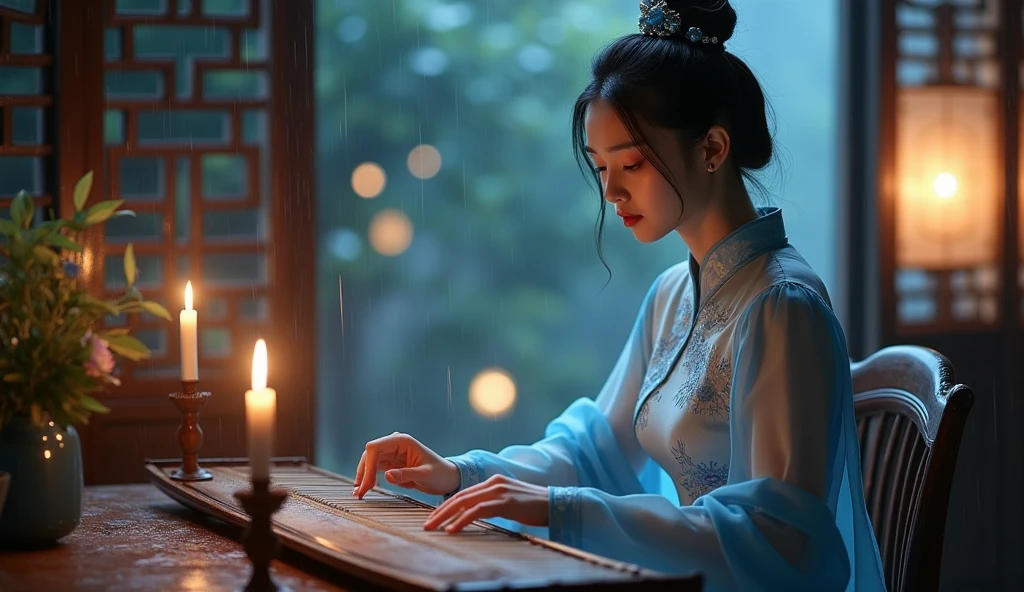 (1girl:1.4), solo,((nude:1)),(boobs naked:0.85),(Glowing ambiance, enchanting radiance, luminous lighting, ethereal atmosphere, mesmerizing glow, evocative hues, captivating coloration, dramatic lighting, enchanting aura), (a woman sitting at a desk writing on a piece of paper, palace, (boobs naked:0.85),melanchonic soft light, wet dripping long hair, still from a live action movie, streaming on twitch, photorealistic faces, with a long white, connectedness, very very elegant, sadan vague, white facepaint), ink painting, ((moon:1)), (masterpiece, top quality, best quality, official art, beautiful and aesthetic:1.2), extreme detailed, (chinese style:1.2),(concretism:1.2),theater dance scene,(hypermaximalistic:1.5),colorful,highest detailed,<lora:anxiang:0.55>,