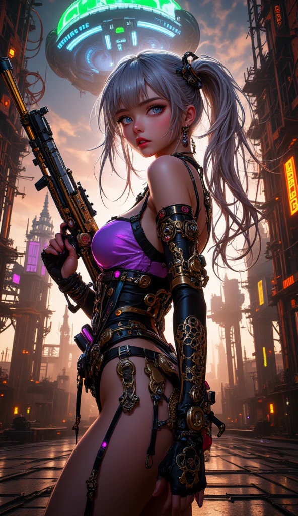 Goddess of War,cyber punk perssonage,The Age of Steam,Rose garden,Blue rose