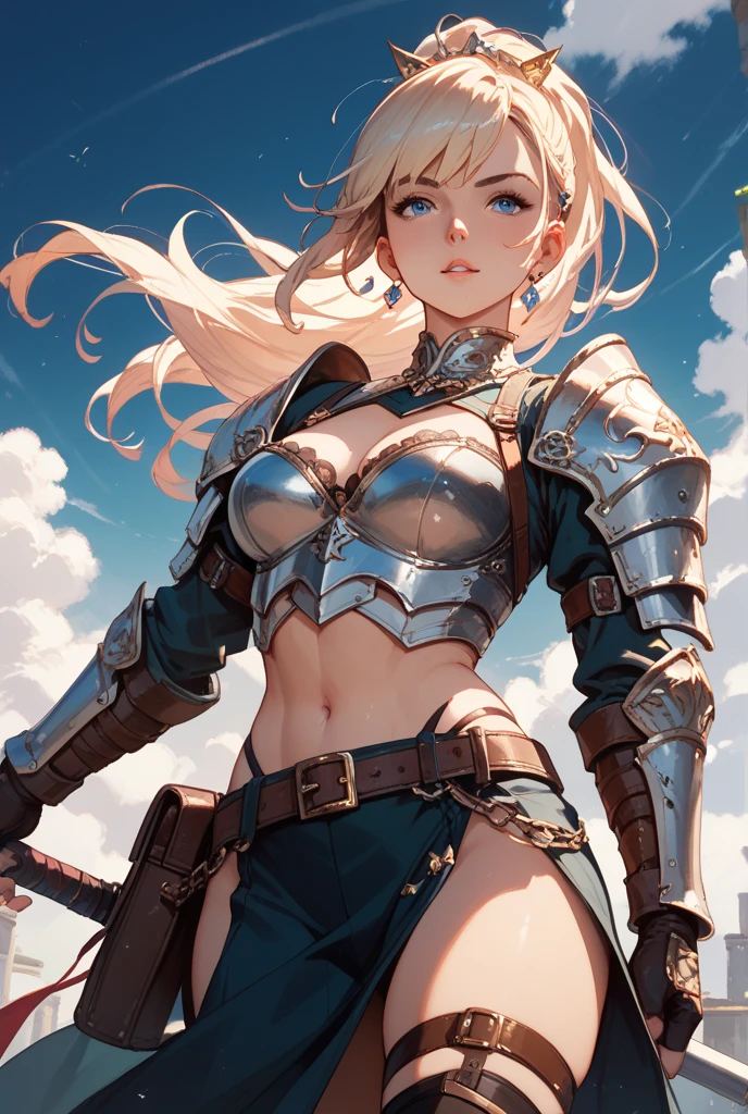 nsfw、(Blowjob:1.2)、Hetero、1 female、1 male、(Deep Throat:1.2)、Vein Penis、(Grabbing the back of the head:1.4)、Solo Focus、profile、(Tear:0.9)、(Defiant:1.3) 、(Painful expression:1.2)、(Frowning:1.3)),realistic anime art style,(Narrow eyes、female knight、Bikini Armor、Big Breasts、topless、Nipples are visible:1.5,Arafed woman in leather armor, North Female Warrior, Very beautiful berserker woman),(Blonde, blue eyes, ((Dark Skin:1.2))),Cool adult woman、Simple Background