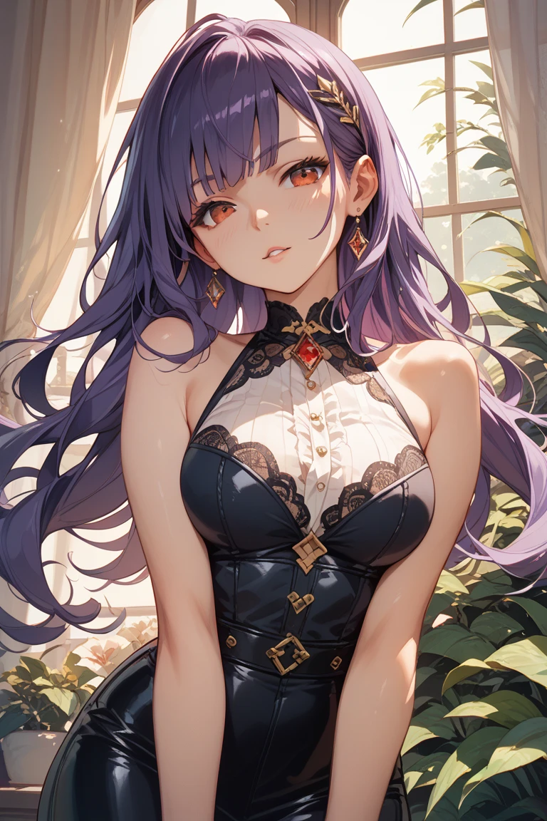 Femme, meilleure qualité, 1femme, dessin, manga, cheveux roux, cheveux bouclé, cheveux long, yeux manga, yeux violet, vêtements pirate