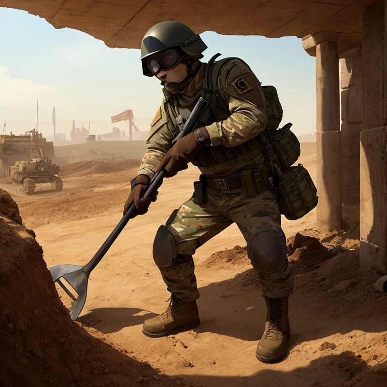 Une attaque courageuse de guerre