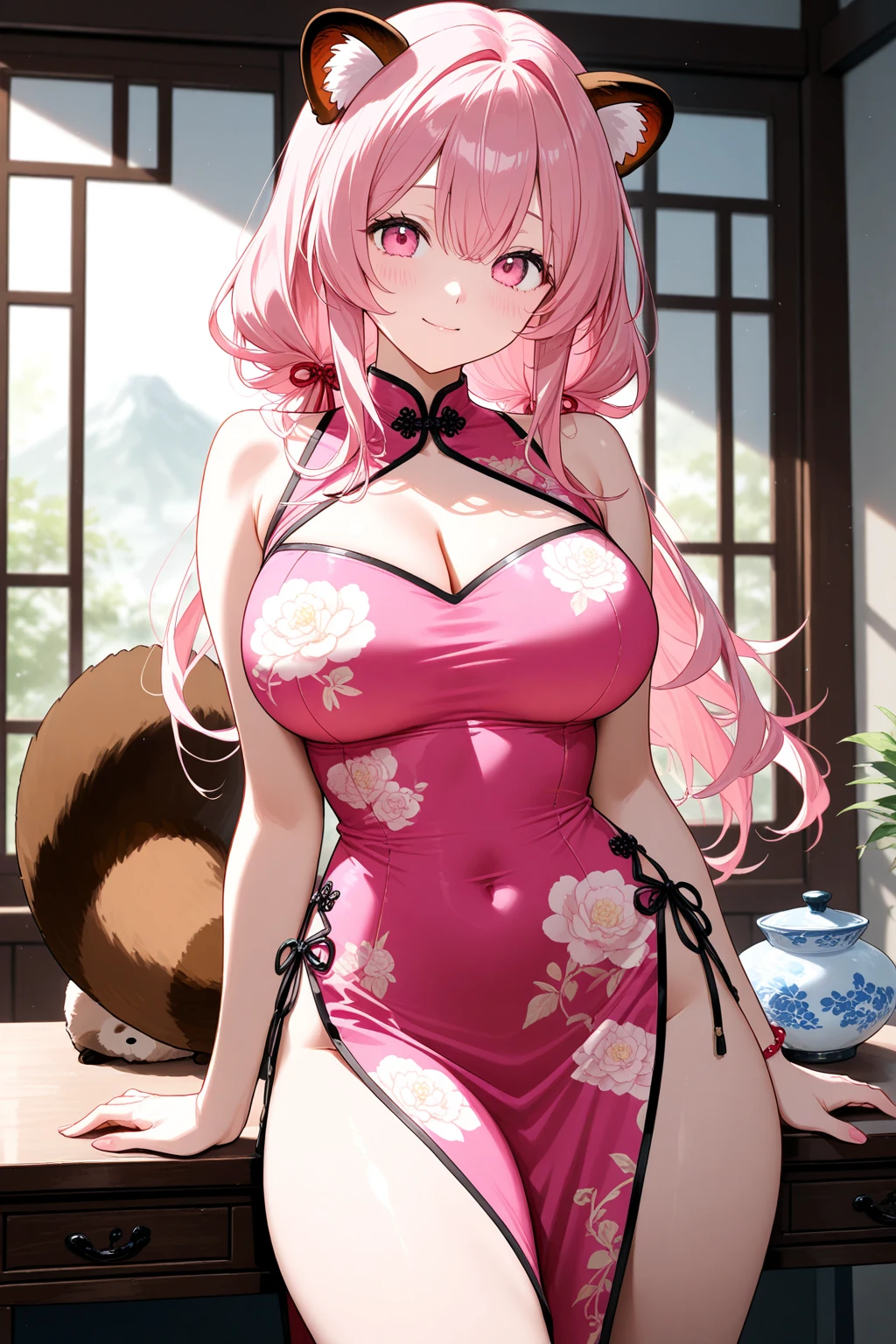 ultra-detailed, ((one girl)), (pale skin:1.4), in pastel colors gyaru, (heavy makeup), (professional lighting) hyper detailed, absurdres, 8K, Beautiful Face, (Laugh shyly), ((teasing smile:1.8)), ((Wink:1.7)), (Laugh with your mouth wide open),((Tilt your face:1.6)), View your viewers, ((Bright red cheeks:1.6)),Glossy Red Lips, ((huge breasts:1.4)), ((undressing:1.2)), noon, Shrine torii gate, Summer festival, ((eating candied apple stick)), ((Anime style background)),masterpiece, Highest quality, so beautiful,Latest, Complex details, (Pink long nails), (nail art), (ring),(bracelet), (Floral Choker),AI-generated, Complex,High resolution, Highest quality, super high quality,3D Images、3D Images,One person,Pastel pink long hair,(High Ponytail), (wavy hair:1.3), Pastel anime woman posing for a photo, ((Fine grain、blue eyes、glowing eyes:1.4)), (Squint your eyes:1.1),a hyperRealistic , hyperRealistic , Realistic,Anime woman with long pastel pink hair, Smooth anime CG art, A girl in a gorgeous pastel-colored kimono, ((Pastel-colored furisode)),(Pink large floral pattern), (sideboob), Long flower hair ornament,Floral Earrings, Mature Body, Big Ass, tall,Narrow waist,((from side)), ((leaning forward:1.2)), (upper body),