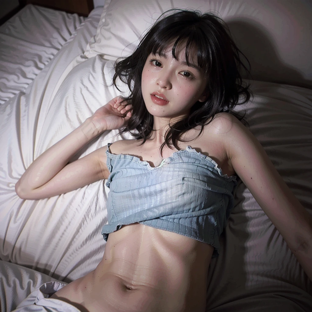 NSFW,4K,((Highest quality)),((masterpiece)),BREAK,((one girl)), (detailed),(in company),((One girl)),((perfect anatomy)),nsfw,((nude)),(naked),((13 years old)),((flat chest:1.7)),(stare at viewer with stern eyes:1.5),((one girl)),(bitting own lip:1.1),(angry:0.9),nose blush,(shamefull:1.2),(bob cut hair),surprised, ((beautiful realistic face)),((skinny:1.3)),Beautiful Korean Women, Beautiful young Korean woman, Young and adorable Korean face, Gorgeous Young Korean Woman, Korean Girls, Girl cute beautiful face, Portraits of Korean female idols, Young and pretty Asian face, Cute natural anime face,Asian pretty face,((finely detailed face)),((glistening eyes)),((glistening eyes )),((large eyes)),(( pretty eyes)),(detailed),Perfect Face,((One girl)), ((clear eyes)),((show nipples)),((beautiful skin)), don't wear anything ,(upper body),(Equal left and right eyes), (nsfw:1.5),(show nipples),(don't wear anything),(nipples facing upwards),