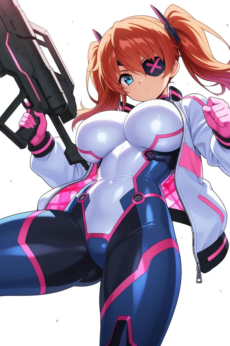 Realistic photo of Red Sazaby Girl,Short Bob Cut,Her hair is bright pink、It has a gradation with blonde..,Cool look,Proportions of gravure models、Playmate、background is gray,Coat of arms of the Principality of Zeon,Haman Khan and Char Aznable's 16-year-old daughter.,Ahan、Ahan、Ahan、Nipple orgasm、Nipple orgasm、Clitoral Infinite Orgasm、Clitoris licking、