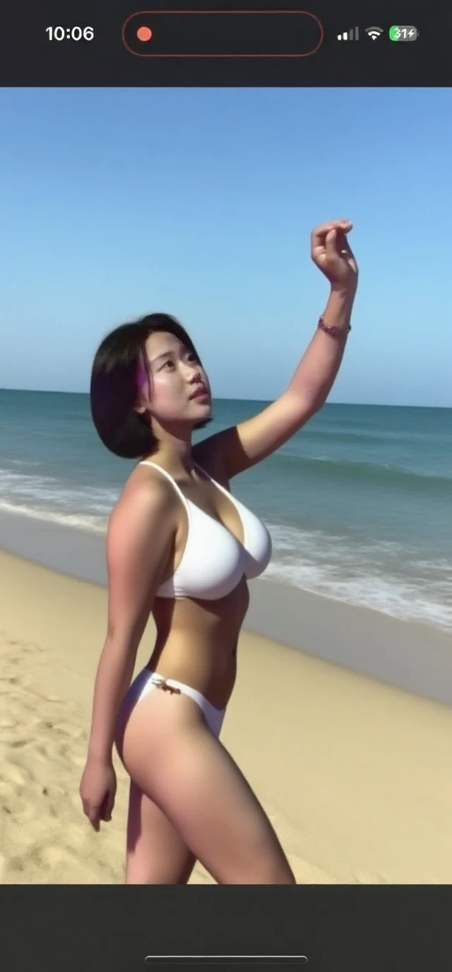 ((chinese young 14 years old)), solo, good shape big breasts, short pixie cut blonde hair, (((stand upright, facing the center of the screen.))), ((cowboy shot)), tall and slender body, face portrait, light radiant skin tone, ((((tall and slender)))), 1 girl, ((((very seductive wearing a sheer opaque 2 piece micro mini supergirl comic character cosplay outfit, very seductive, micro mini shorts open up the side))), ((((view pyramid in the background)))), (((showing well defined abs, abs))), navel and well defined buttocks, (((showing cleavage, ))), ((pixie cut blonde curly hair))), piercing hazel eyes, large dark eyebrows, gustav klimt, symmetry, high contrast, golden light, hyper realistic, photographic, vogue, ((her beauty is undeniable)), ((excited cute face)), big wide smile open mouth showing her teeth, ((cute pose)), ((seductive )), (((showing separated cleavage))