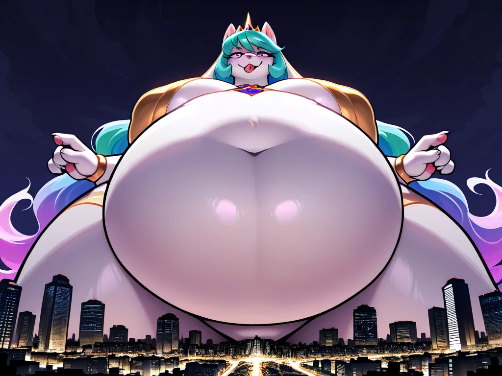 Shuten_douji_(fate) , Gigantic breasts, big nipples, large areola, thin waist, Gigantic ass, pussy, thighs, bare feet, nude, completely naked, curvy figure, human on bottom, human on top, ass grab, hand on butt, reverse cowgirl position, turn your back, standing, standing sex, stand and carry position, vaginal penetration, rippling ass, In the city, the crowd, being watched