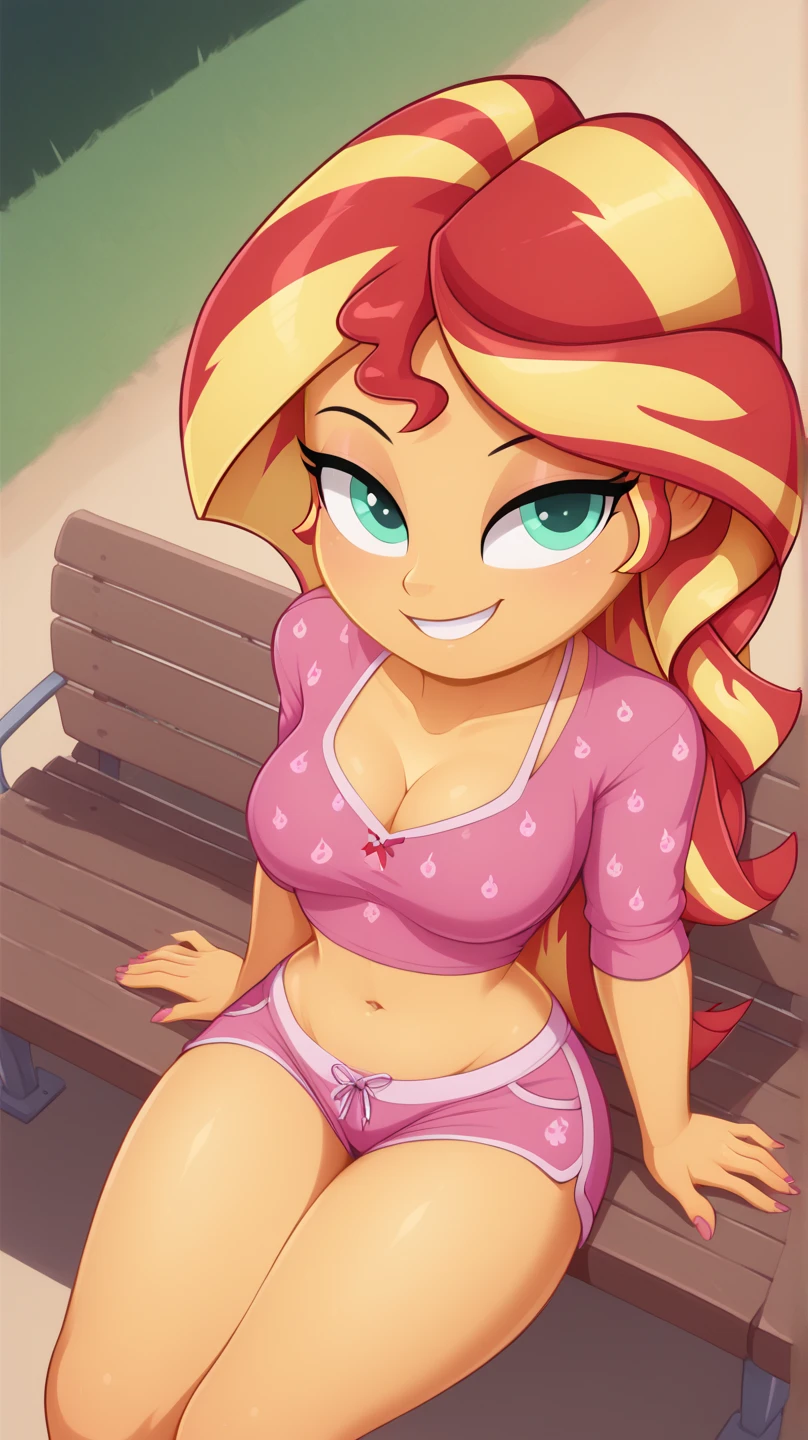 Cherry Jubilee and Braeburn, One girl only, one boy only, naked, facesitting, a whole lot of pussy juice, Cherry Jubilee and Braeburn Equestria Girls, Sitting, at the park, Cherry Jubilee and Braeburn, cuerpo completo, high resolusion