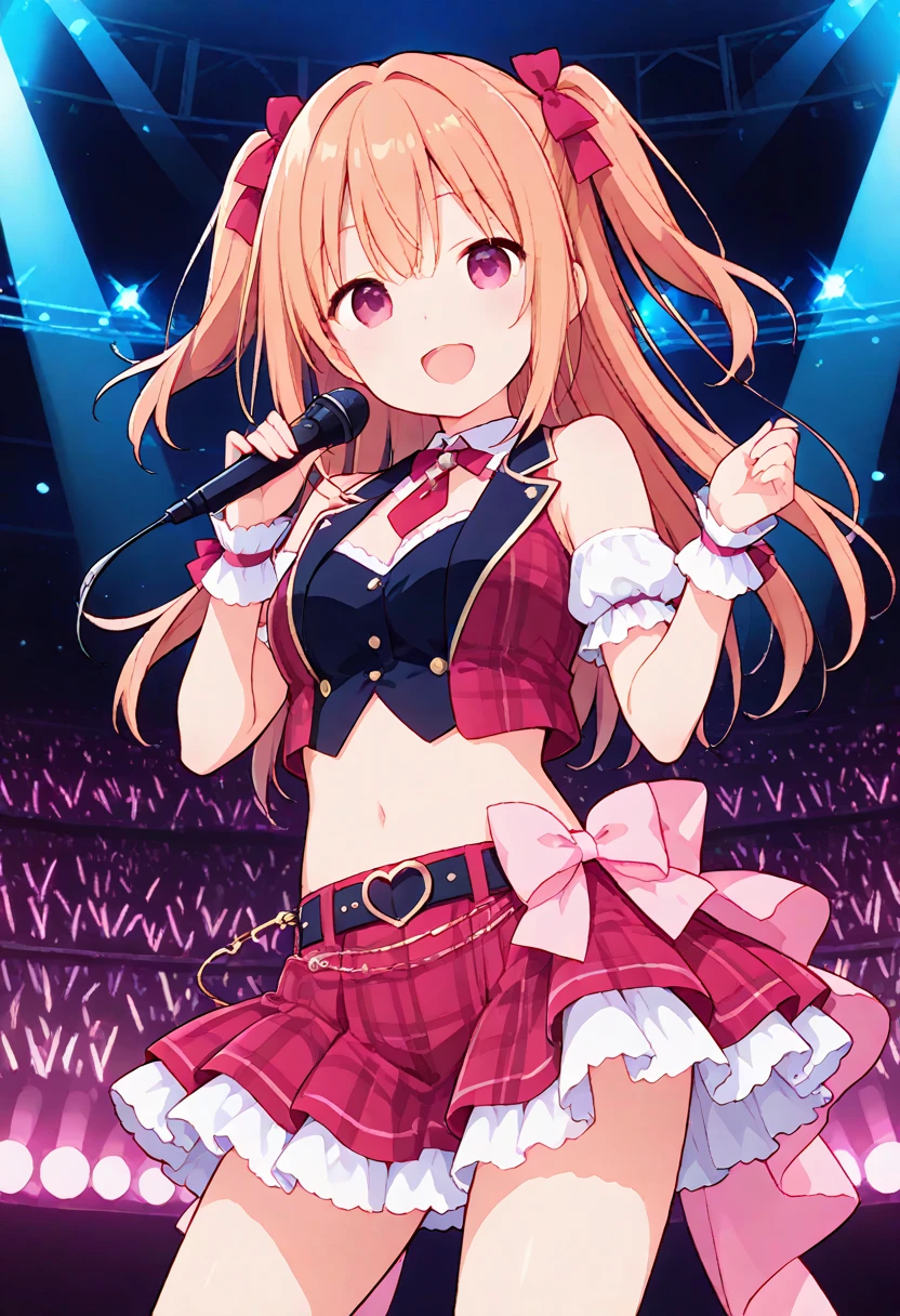 (Masterpiece、Highest quality、Very detailed、4K)、One Woman、Super short skirt、No panties、Idol、(shiranui frill)