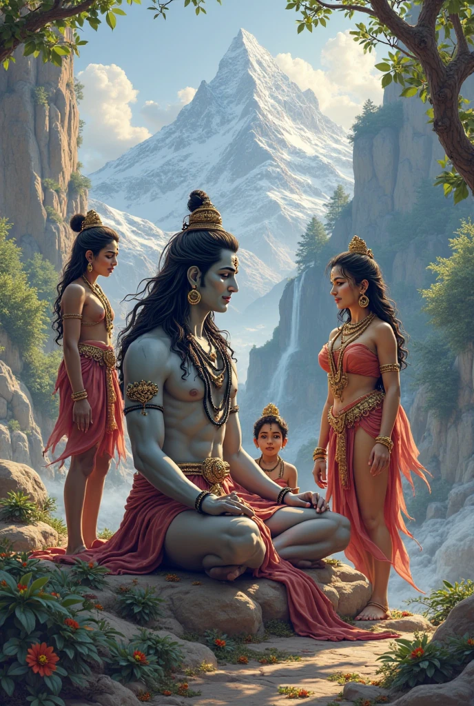 Mahadev , Parvati ,lord ganesha and karthik