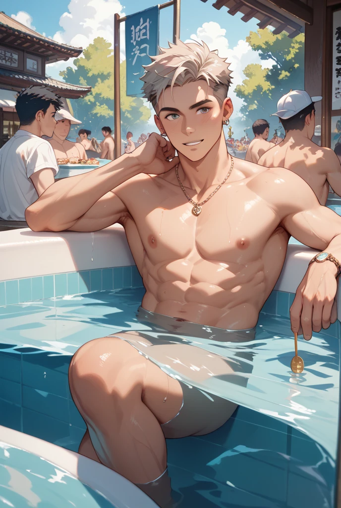 Two boys，Bathhouse，Raised sexy
