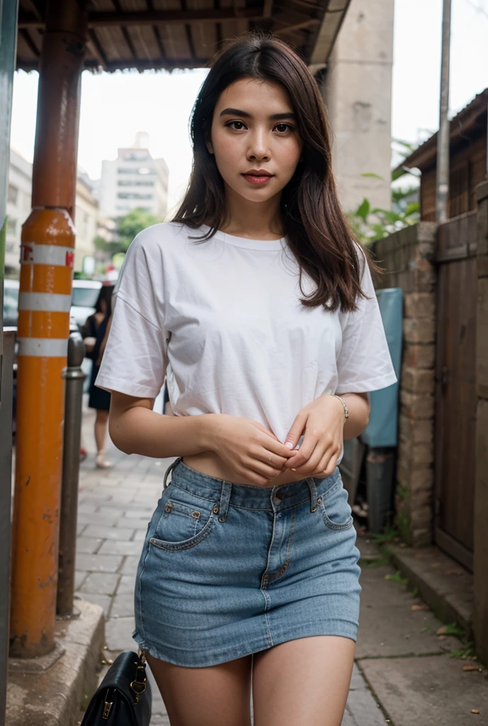 (realisitic、Photorealsitic:1.37)、(8K、Raw photography、top-quality、masterpiece:1.2)、Very cute woman、ultra-detailliert、Heart-shaped pupil、physically-based renderingt、超A high resolution、Kodak Vision Color、Captured with an Arricam LT camera、bokeh dof、foco nítido、(((Correct anatomy:1.2)))、Take a full-body photo、Open your legs and show your crotch:1.37、My crotch is wet from peeing:1.37
