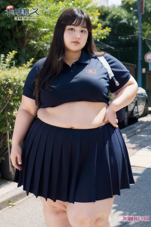 Fat ??? girl , age 10 years , very fat , obese , extremely fat , full body , at the school 