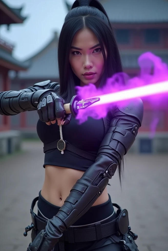 Cyberpunk helllady warrior in neon mecha armor，female swordsman Holding a sword in a pool ，solo，1sword，Luminescence's light eyes，Devil's Wings，Wide-angle lens，biology，weird，Creepy，nightmarish， Light Particles，Luminescence，Best Photo of the Year Winner，the world on fire，Post-apocalyptic hellscape，Military photography，Epic Photo of the Yeare on the horizon，Epic movie shots，Pure form，Intricate details，8k，Post-production，high resolution，Super Detail，anatomical correct:2