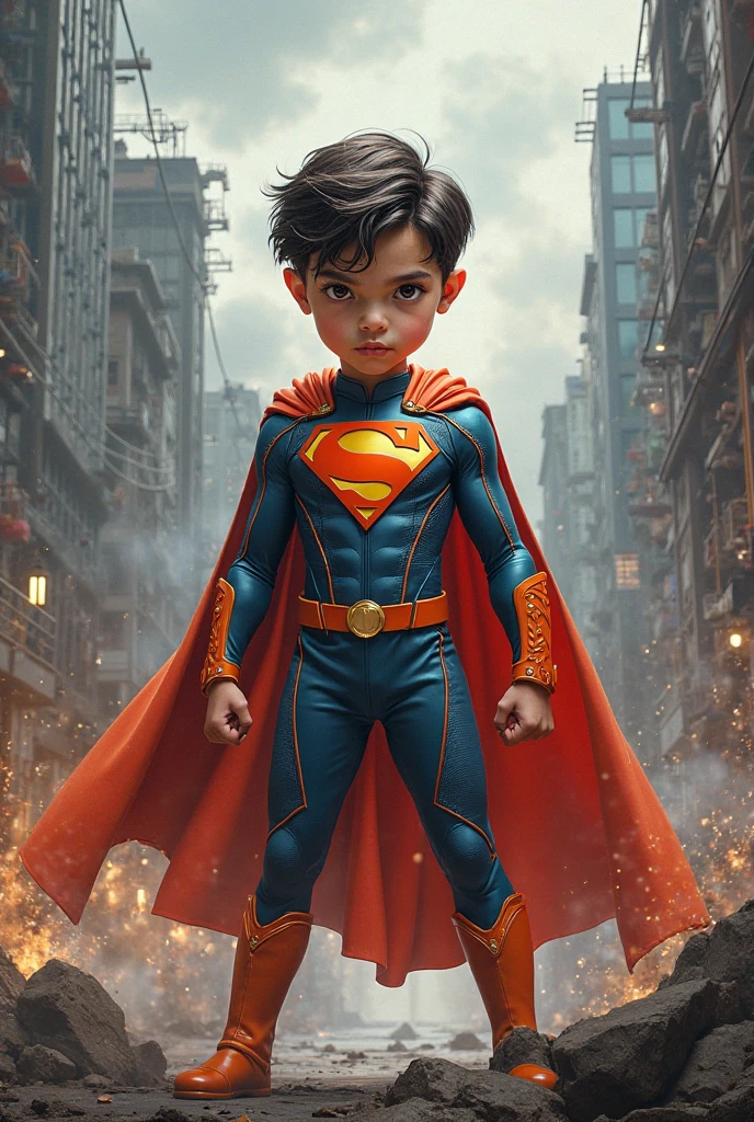 I need you to create a superhero for a children's book by a boy with powers to fly and create soap bubbles., That hero is a boy, tem os cabelos enrolados e castanho, tem os olhos azuis