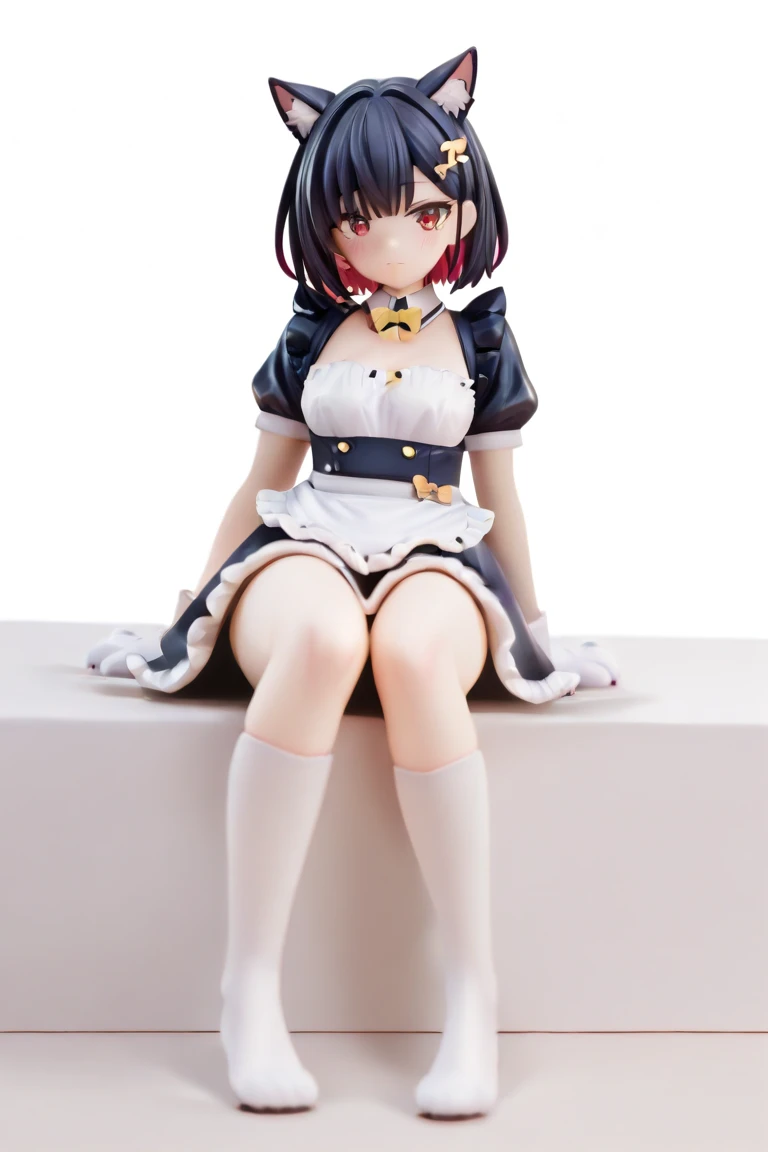 there is a woman in a bunny suit posing for a picture, gorgeous maid, cosplay of a catboy! maid! dress, twintails white_gloves, smooth white tight clothes suit, anime girl cosplay, a ???? maid in a magical forest, wearing white leotard, maid outfit, milky white skin, anime girl in a maid costume