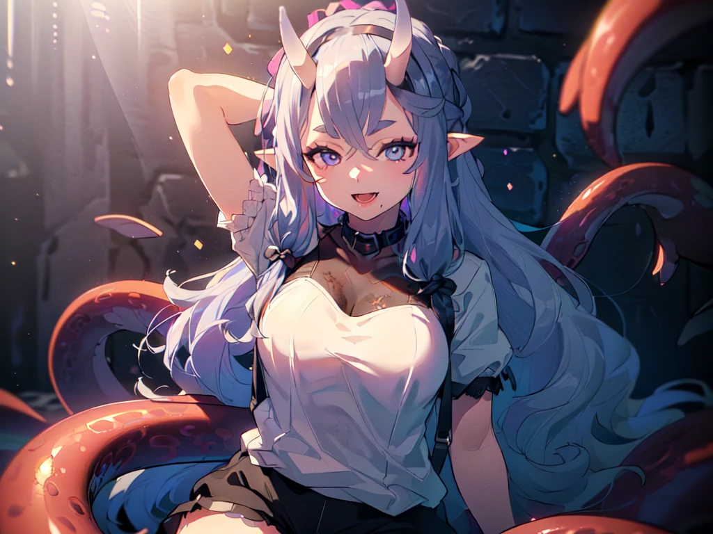 masterpiece, best quality, freyja, hair ornament, gold trim, dress, bodysuit, jewelry, armlet, collarbone, cleavage, Beautiful Art Style, skullcap, artistic, simple, sitting on person, <lora:Stallion-10:1.2> <lora:fireemblem_freyja-07:0.8>