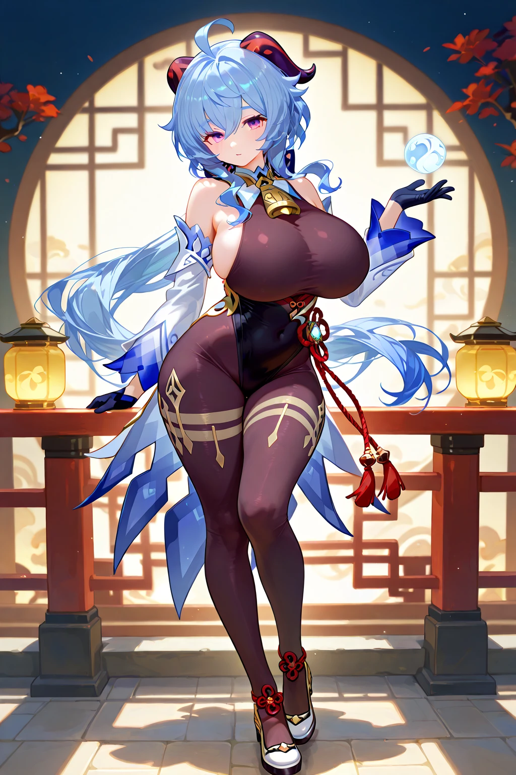 Masterpiece、need、1 woman、blue clothes、Traditional Thai dress, blue strapless、full body photo、ancient thai style、 White cloth buns, steamed buns、black hair、Leaky shoulder、The chest is large.、Long, slender legs、smile、black stockings、ริมฝีปากpinkอ่อน、Embroidered clothing、high-heels，(big tits),sexy, slightly seductive expression, big breasts,Show your breasts,The cracks are clear....,((big tits))，(pubic bone), rift, visible chest,seductive pose,I see bulging nipples.,(((large areolae:1.4,pink,The nipples are clearly visible.......)))