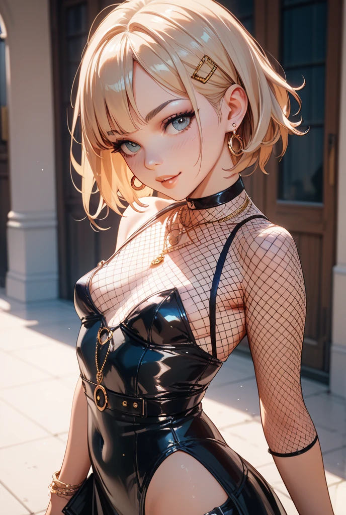 a cute girl wearing a white microskirt, pastel pink lingerie and white lace details, beautiful detailed eyes, beautiful detailed lips, extremely detailed face, long eyelashes, elegant pose, graceful, delicate, soft lighting, warm colors, serene, dreamy, ethereal, (best quality,4k,8k,highres,masterpiece:1.2),ultra-detailed,(realistic,photorealistic,photo-realistic:1.37),studio lighting,professional,vivid colors,bokeh