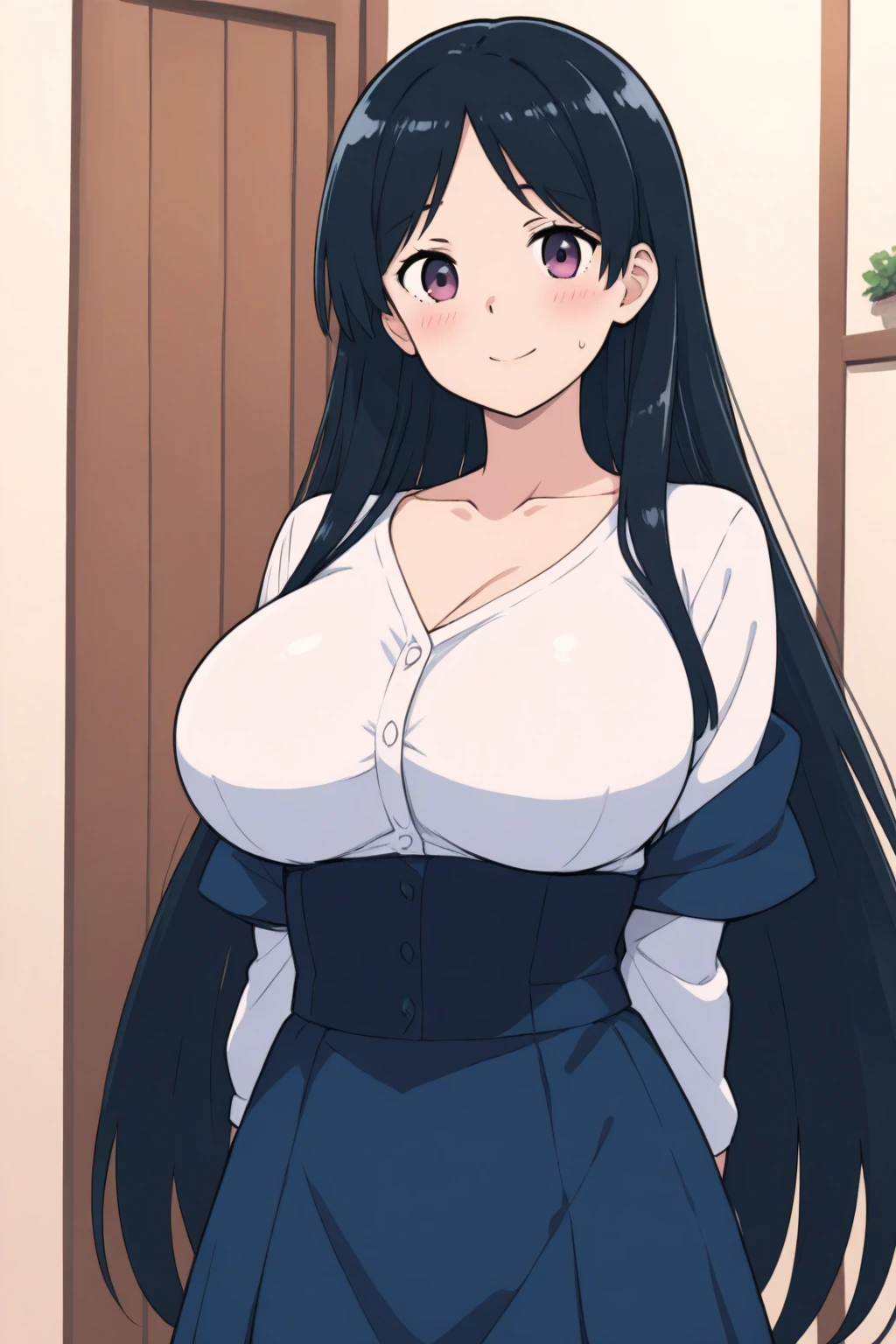 black hair,black eyes, long hair,medium breast,narrow waist,pink bra,pink pants,standing straight,in the room