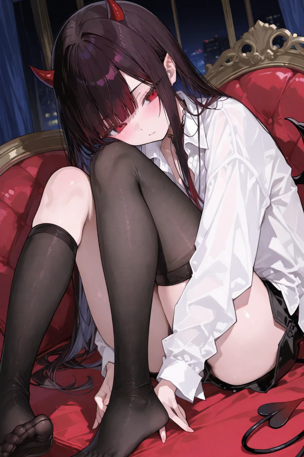 score_9, score_8_up, score_7_up, BREAK source_anime, rating_explicit, best quality, masterpiece, uncensored, 1girl,lilith aensland,purple short hair,flat chest,sex,hetero,on bed,{{{lie on sides}}},spooning,sex from behind, spread legs,pussy,penis,vaginal penis,pussy, vaginal, sex,large penis, motion lines,bedroom, (painful:1.1),rolling eyes,stick tongue out,rape,crying with eyes open,sweat,(bags under eyes:0.8),intense trembling effect motion lines with sexual climax, trembling motionline for orgasm,tore clothes,naughty face,,excessive cum,cumdump,pussy juice,(vulgarity:1.2),