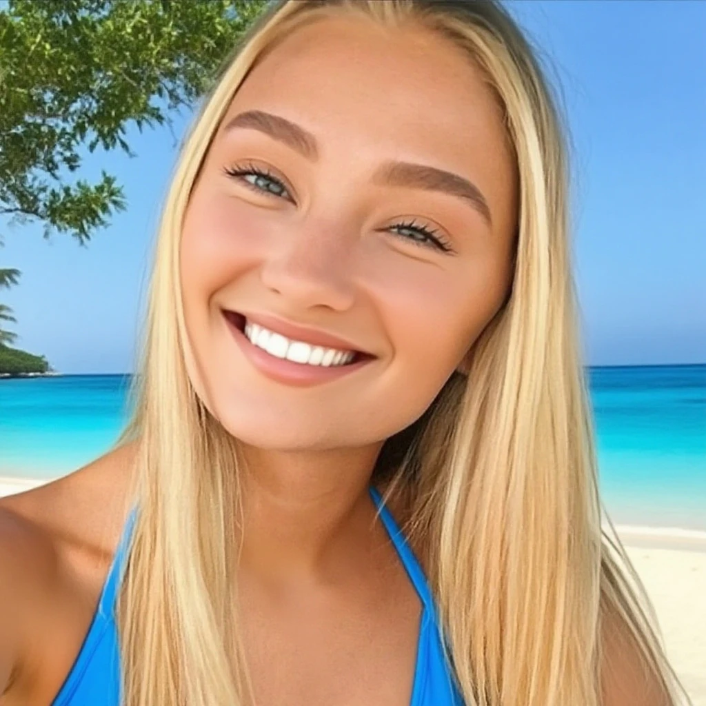 Loren Gray wearing sexy sportswear and smiling