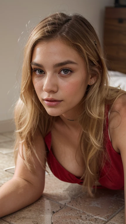 Josephine Langford wearing sexy radical clothes and smiling