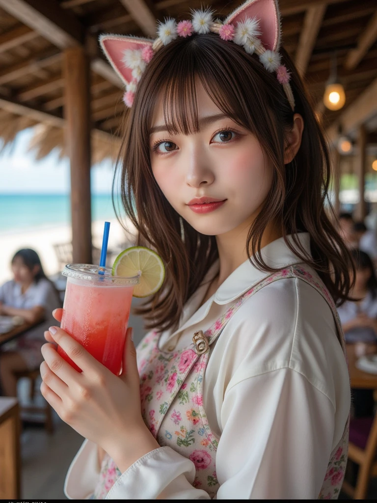 Anime girl with a glass of water in hand, anime girl drinks energy drink, menina anime sedutora, anime moe artstyle, menina anime atraente, arte cg anime suave, com uma bebida, kantai collection style, soda themed girl, Makoto Shinkai e Artgerm, [ Arte digital 4K ]!!, Marin Kitagawa Fanart, uma garota de anime, curvas salientes, mamilos duros