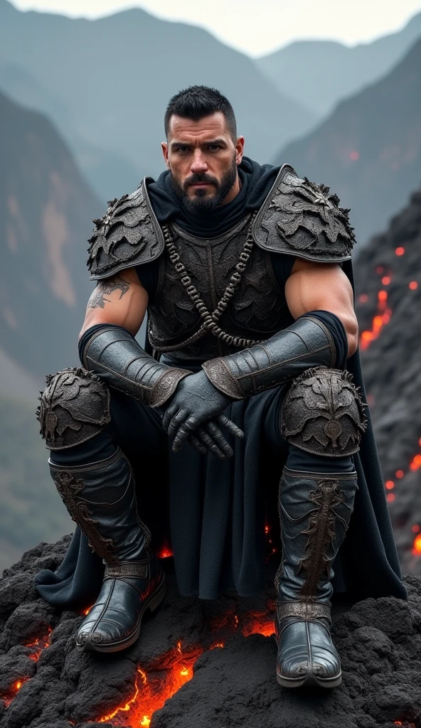 (((Solo character image.))) (((Generate a single character image.)))  (((Dressed in medieval fantasy attire.))) (((Very sexy  expression.))) Generate a male fantasy character who is a good looking, handsome criminal.  He is a shifty and suspicious individual who is untrustworthy and somewhat sinister.  But he is a confidence trickster. Shoulder-length black hair.  Looks like he has the physique of a warrior and mma fighter, He looks like a dangerous man.  Handsome.  Intense stare.  He looks like a very sexy male villain for a fantasy setting.  ((( attractive.)))  (((Looks like a sexy, muscular male model for a fantasy setting.)))