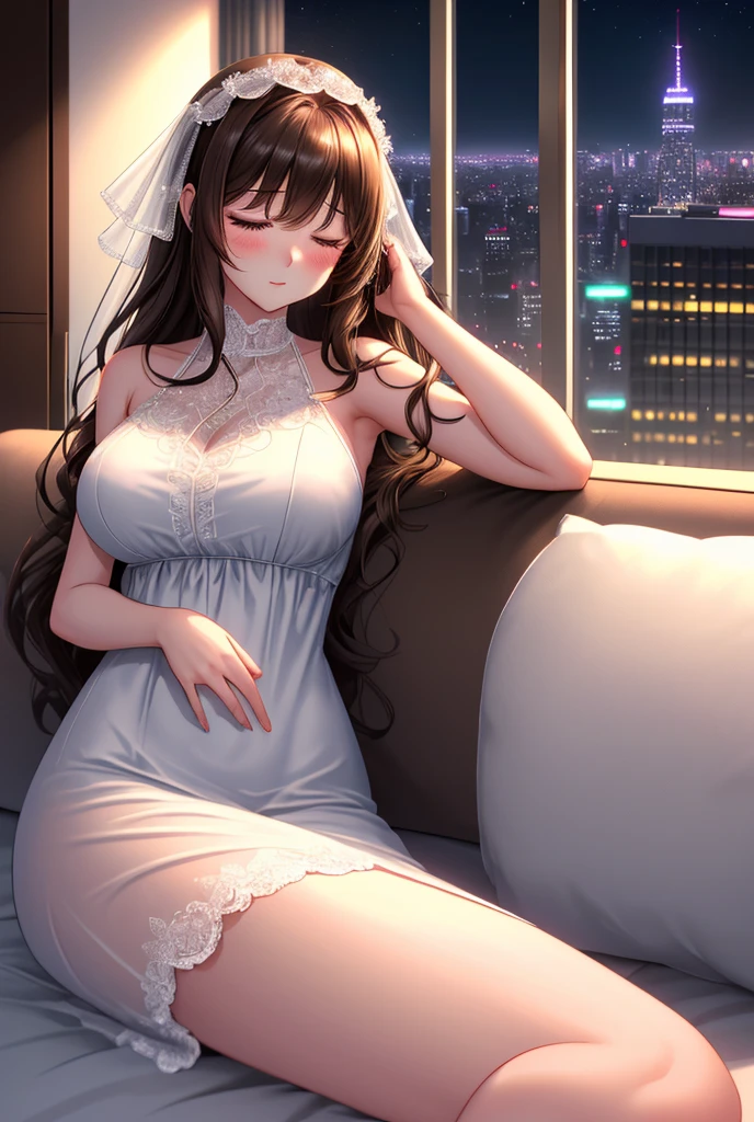 Beautiful beauty(lie on bed) Femme fatale、Fujiko Mine、elegant(M-shaped spread legs)low angle、Beautiful eyes、Gentle atmosphere、beautiful underwear、front、low angle、a lot of cherry blossom、brown hair、sexy、Sweat、Arms up and behind、friendly smile、hotel room、fantastic light、magic light、mysterious light、rembrandt Light Magical Gentle Light 、starrynight,full body stockings、big breasts、bust 90、detailed groin、open your legs、beautiful city、window、starry sky、beautifulstarrynightnight view、Beautiful decoration、art nouveau、Alphonse..Mucha、falling petals、ART、UHD、highest quality、masterpiece、SHARP、