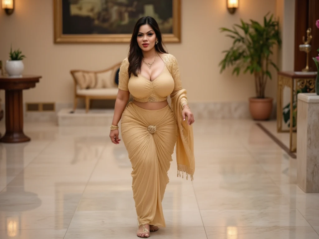 a full length portrait, (head to toe) 36 year old pakistani woman, (a alluring plus size model) ((slob)) tight satin shorts, neck high light green shirt (transparent sleeves) (tight satin shirt), curves, (satin salwar kameez) (glossy satin clothes) hot woman, sexy, (tight satin) curvy figure, detailed face, 8k, detailed features, dark brown short hair, masterpiece, best quality, ultra-detailed, solo, hut, mountains, nature, ((curvy figure)) (amateur photography), detailed eyes, detailed lips, ((fuller lips) (sexy) feminine curves, facial, (8k, RAW photo, best quality, masterpiece:1.2), ultra detailed, ultra high res, (realistic, photo realistic:1.2), high detail RAW color photo (busty) ((hot mom)) ((Character different poses)) human skin has [visible|[(wrinkles:0.625)|small pores]], no flash, ambient light, hard light, ((slums)) dirty place, dirty walls, (transparent scarf)