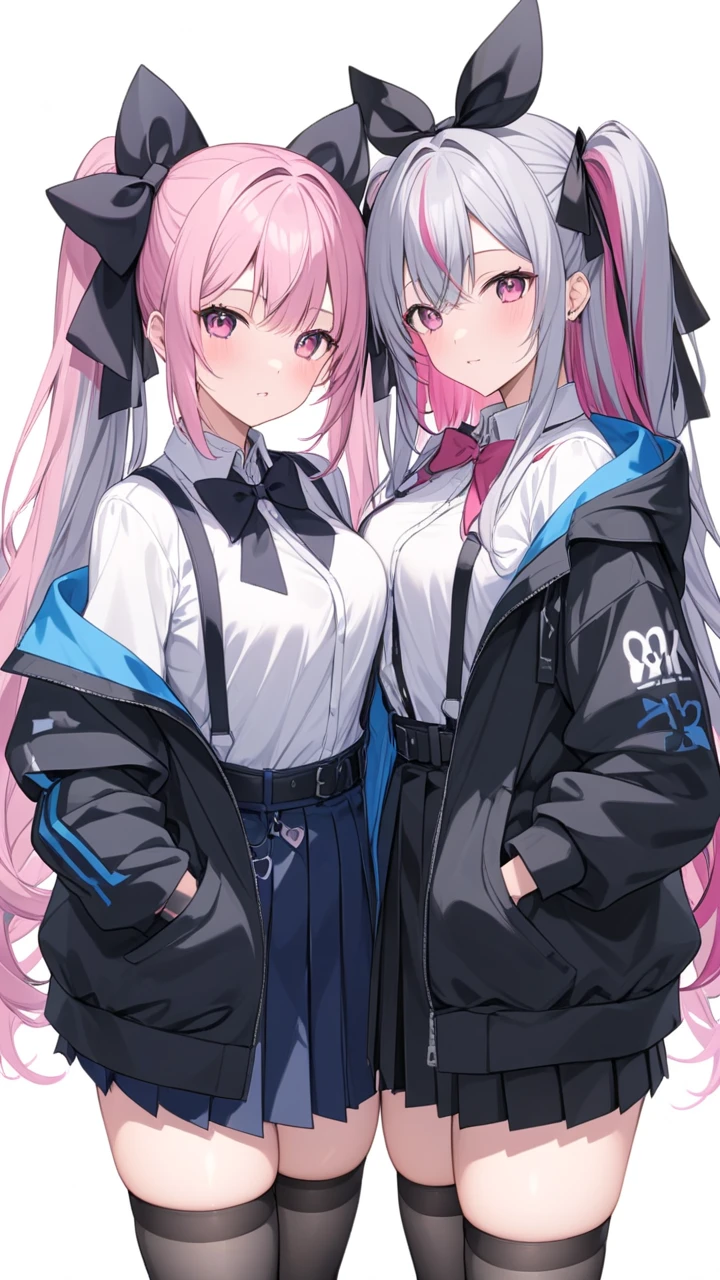Girl 1,Girl 2,Undressed clothes,Rapper,Jacket,Full body spandex, full body no panties,hat,belly button,No panties,Pissing, pissing, pissing, dripping pussy juice,Grinning face,Light blue pink hair color,Background underground鉄,Background underground,Dark tunnel,crowd,Spread your legs,Inside the train,Inside the train,Quiet face,Exhibitionism,SideboobUnderboobSideboobUnderboobSideboobUnderboob,No panties,Small breasts and big breasts, Our chests join together,Holding hands, Their eyes are aligned,Long side twin tails