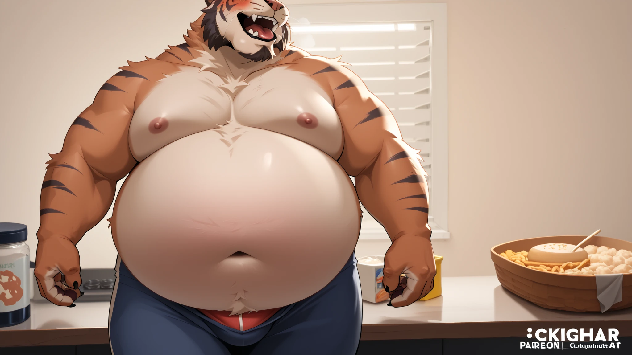 ((Masterpiece)),((Hight quality)),((Hught Detailed)),((Realistic,)) Anime Artistic masterpiece art, Obese muscle ??? redpanda (massive obese, strong legs and arms, hairy, incredibly big looking) Long shot photo, Real life, ??? redpanda (Massive, broad shoulders, strong legs and arms, hairy) Obese muscle citizen (massive obese, strong legs and arms, hairy, incredibly big looking), Anatomy of character, Furry character, Dreamworks character, full body picture, Anime cool Furry character, full body picture, He is a obese Redpanda teen, He is a boy who is in a dressing room trying to put on clothes that are too tight since his build is very big and strong, huge balls and dick and tiny thong