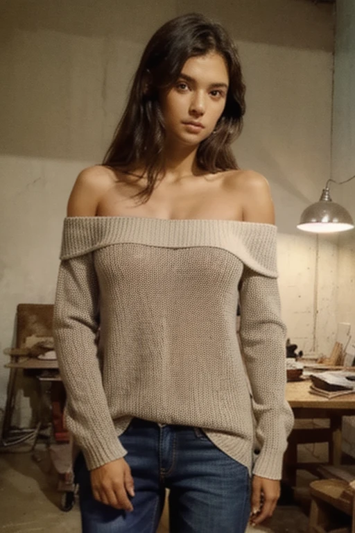 masterpiece, 8k, Award-winning photo, photoRealistic, Realistic, Very detailed, Ultra-high resolution, Ray Trakun, ///one person, The most beautiful, 20-year-old , (sexy, Japanese Idols), (Black Hair:1.2),///Human details Shiny skin , Detailed skin , Beautifully detailed face , Beautiful details , beautiful 歯, ///  (double eyelid, Droopy eyes), Natural Lip, (Brightly colored large breasts:1.2), Sunburn, ///(((whole body, Sit with your legs apart,Crossing your legs))), (from the front:1.3), Remember, ///office, Blurred Background, Very detailed background, /// Earrings,necklace,(Off-the-shoulder knitwear:1.5),Tight shorts,A well-trained body,logic
///Finished ultra-Realistic textures, RAW Photos,Shine,Troubled expression,(Sweaty body:1.3)