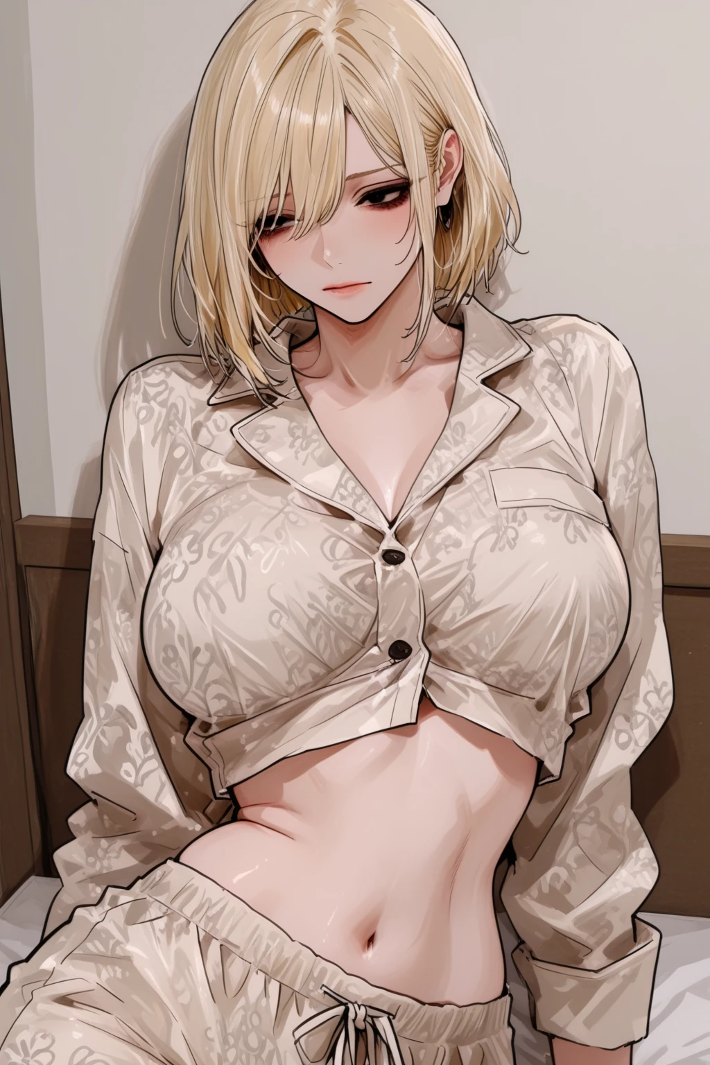 kitagawa marin, 1girl, blonde hair,, ear piercing, bag, piercing, pink eyes, gyaru ,black choker, earrings, , red eyes , bangs, multicolored hair , makeup, gradient hair
BREAK coat(( looking from below , closer look )), ((((, taking off coat , lingerie underneath , flashing , nakedflashing ,)))) lingerie , navel , exibitionism , big breasts, wide hips , milf body ,cowgirl position , POV Squatting Cowgirl , pov , smile
BREAK bedroom , bed , on a man
BREAK looking at viewer,
BREAK (masterpiece:1.2), innocent eyes , beautiful face