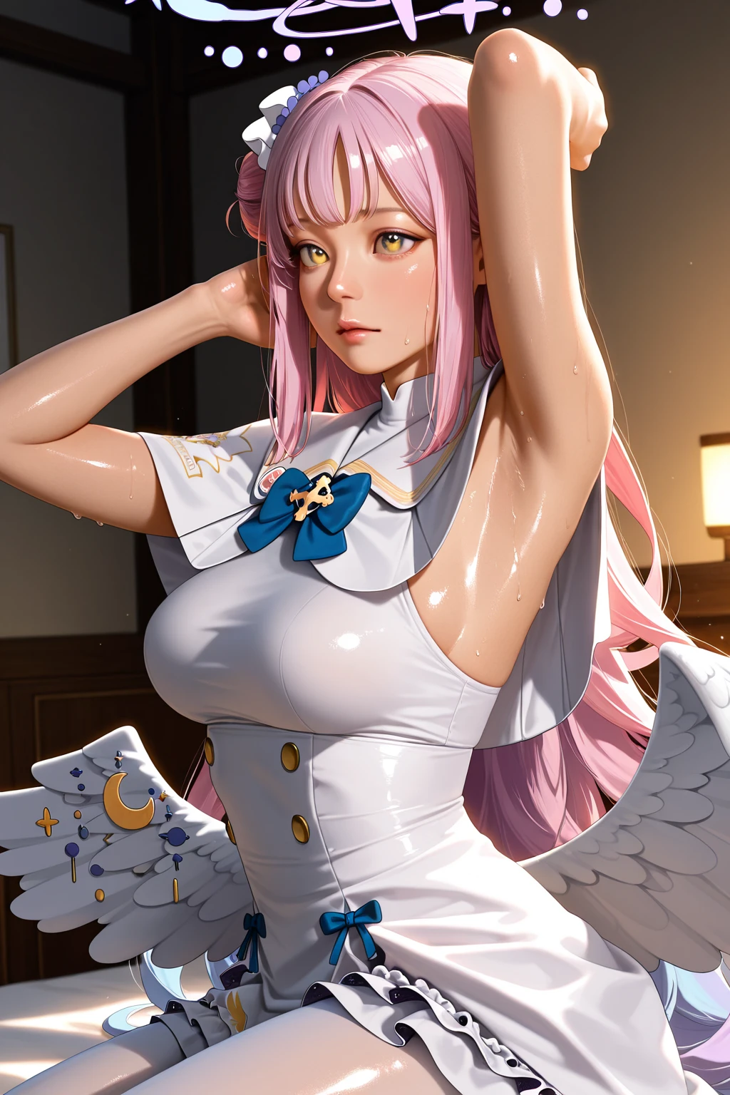 Chica de anime posando con orejas de gato y traje rosa, seductoras chicas de anime, Diosa del anime, Hermosa y seductora mujer de anime, Little curvy loli, biomechanical oppai, Hermoso anime atractivo , Ahegao, yoshitakka amano Karol Bak, Mejor valorado en pixiv, pixiv 3dcg, Artgerm extremadamente detallado, pregnant