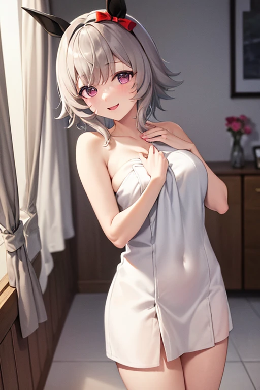 ((((, , perfect anatomy, anatomically correct, super detailed skin)))), 1 girl, japanese, 16 years old, (detailed ultra-oily shiny skin:1.1), watching the view, (smile:1.5),
beautiful hair, beautiful face, beautiful detailed eyes, (short hair:1.2, bob cut:1.2), silver hair, (large breasts:0.8),
beautiful clavicle, beautiful body, beautiful chest, beautiful thigh, beautiful legs, beautiful detailed fingers, five fingers, babyface, , topless, bottomless,
(((naked towel))),
(beautiful scenery), on the rooftop, beautiful night view, walking,
(8k, top-quality, masterpiece:1.2, extremely detailed), (photorealistic), beautiful art, visual art, depth of fields, cinematic lighting, ,