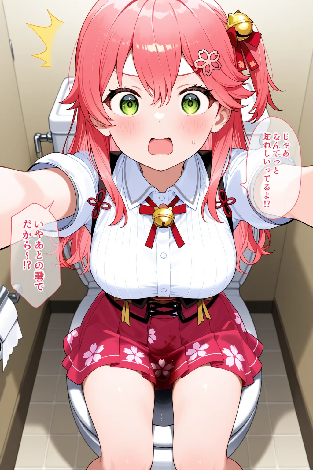 (extremely detailed fine touch:1.2), (natural light, sun light, light rays, dappled light, ray tracing:1.2) , masterpiece, best quality, highly quality ,
sugar_ser0, 1girl, solo,looking at viewer,freckles, (blush:1.3),framed eyewear,
pink dress, puffy short sleeves,
nurse cap,rabbit hair ornament,
bandaged arms,
white thighhighs,garter straps,
garden ,embarrassed,skirt, looking at viewer, underwear, skirt lift, thighs, from below, lifted by self, cowboy shot, standing, white thong