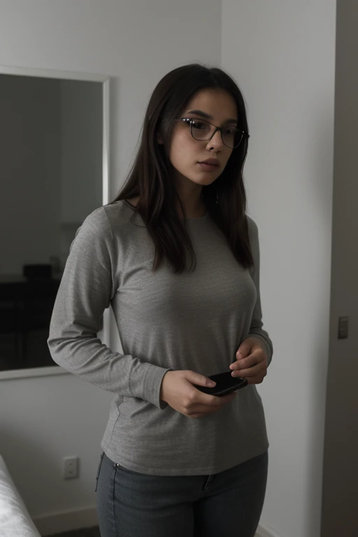 Purple Powder Queen, wear glasses,16 old