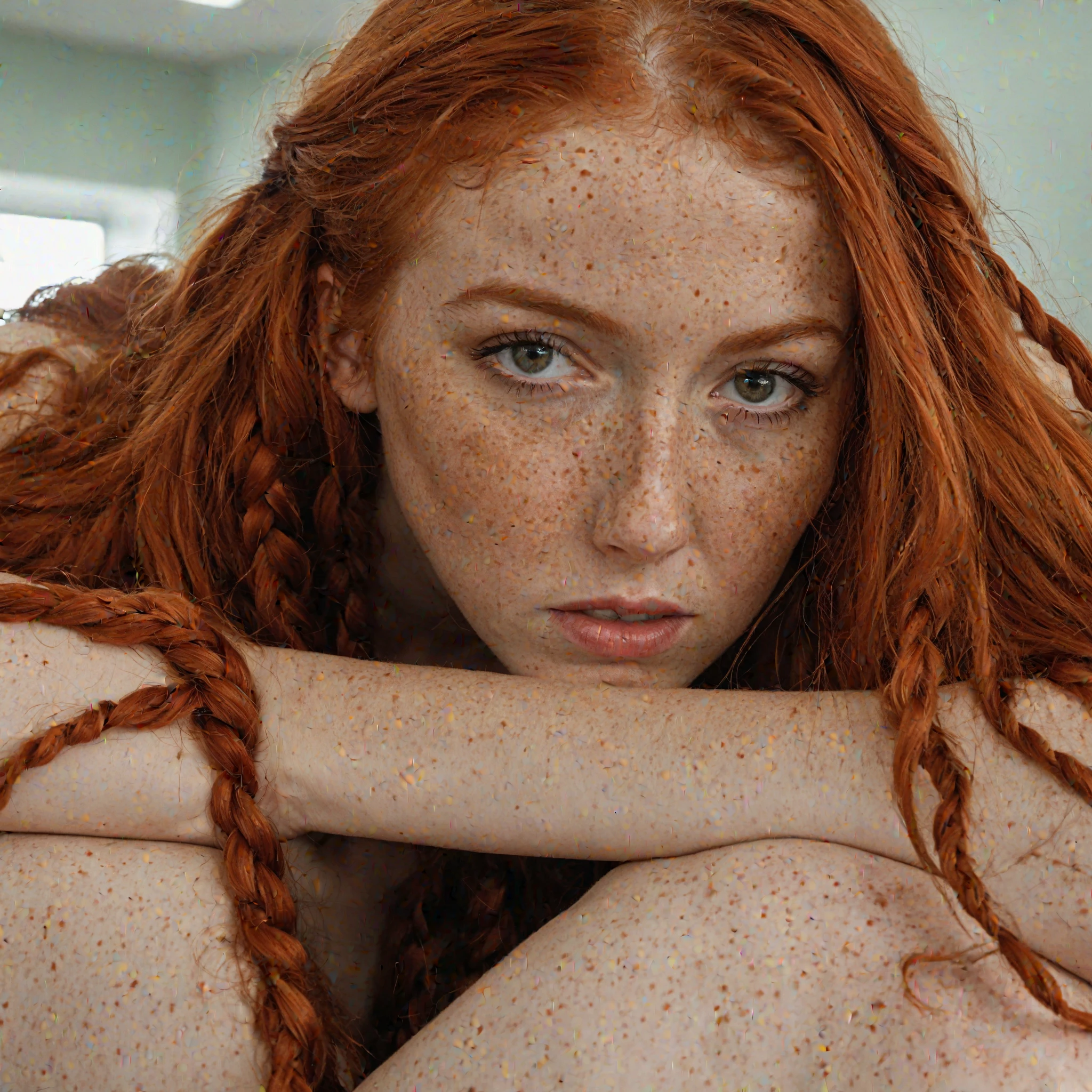 European woman, (((wide hips: 1.5))), 8k, absurd res, ((wide eyes: 1.4)), flawless face, girl with a soft body, nude, naked, ((chubby)) out of shape, ((nude)), same girl, 1girl, average mature body, natural body, ((super wide hips: 1.3)), small flat butt, sagging butt, saggy butt, full body image, 1girls, solo, masterpiece, highly detailed, detailed eyes, expressive detailed eyes, pale skin, wide eyed, detailed pupils, completely bare, ((naked)), realistic skin , blush, some freckles, realistic skin texture, ((small breasts: 1.3)), blushing, super detailed skin, smooth background, shy face, analog style, hairy crotch, (chin length hair), very large labia, swollen pussy, pussy is dripping, ((pale wavy hair: 1.5)), dark blue wallpaper, spreading her labia, blushing, no shirt, topless, bottomless, super detailed skin, smooth background, shy face, (broad fat hips), ((laying on her back)), (((masturbating: 1.4))), ((legs spread)), ((squatting)), ((showing her pussy)), grasping for the viewer