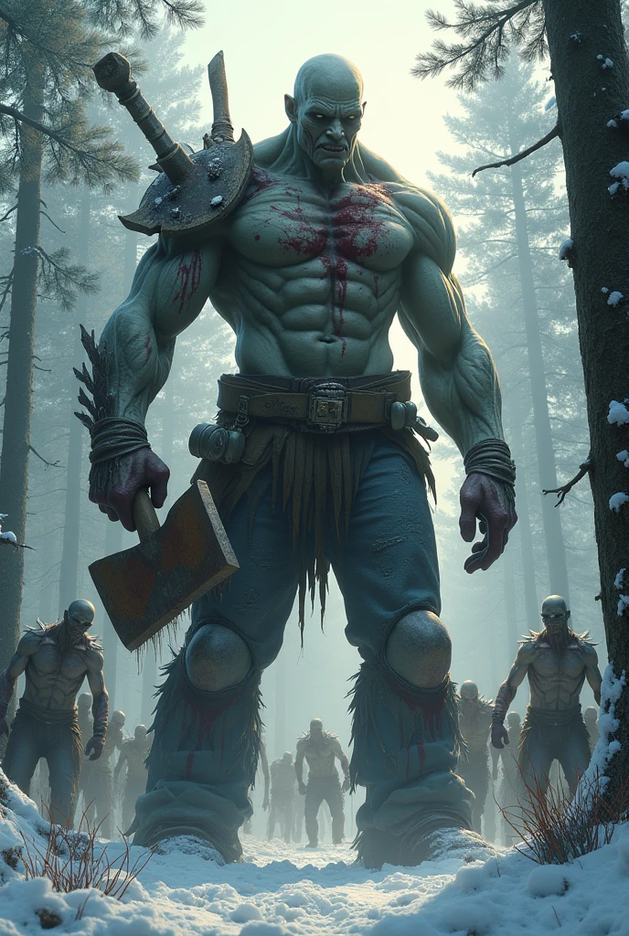 An army of zombies in a swamp, gnarled trees, fog, Evil resident style zombies --auto --s2