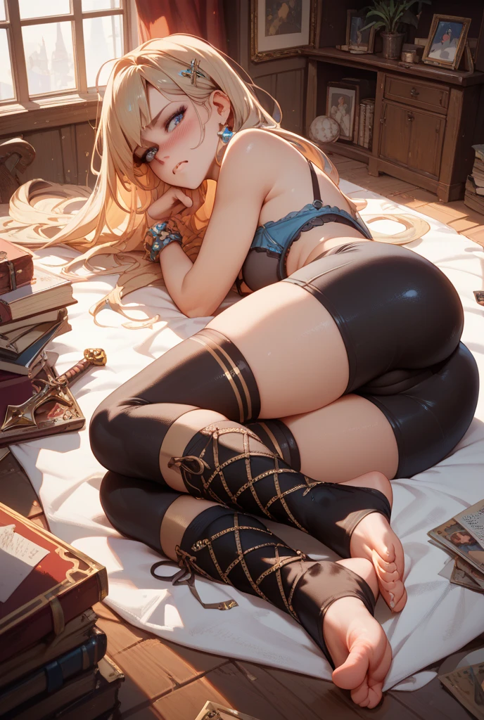 in 8K、top-quality、​masterpiece、ultra-detailliert、Ultra-high resolution、((1 persons))、poneyTail、a yellow hair、Braided hair、makeups、Home、sitting down on the floor、bare-legged , the legs are open。look at the camera , perfect hands, complete ???????), nude , naked , M-shaped legs, women opening legs , spread legs , hands up , tied to a chair in a basement, restraint, bdsm, restrained legs, restrained arms, bound, bound to chair, rope, tied with ropes, beautiful body, beautiful face, tied to chair with ropes, restrained body, unable to move, bondage ropes,  tied up, machine bondage, fully restrained body, ropes everywhere, strictly tied, hardcore bondage ropes, machine bondage,glasses