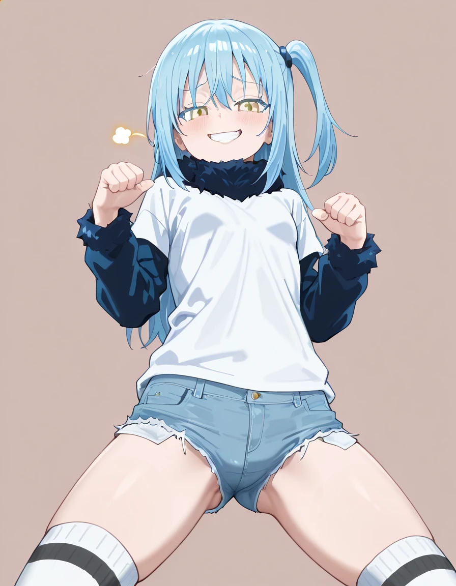 NSFW,masterpiece,Highest quality,High resolution,Super detailed,Shiro \(no game No life\),Young Girl,Long Hair,Multicolored Hair,Hair between the eyes,Gradient Hair,Yellow Eyes,Flat Chest,Erect nipples,Open clothes,Micro Mini Skirt,((Oho face)),Embarrassed,blush,Leg spread,excited,Estrus,orgasm,Trembling,(Climax),(Squirting),(Ahegao),Roll your eyes、squint,Middle-aged men,(Having intense sex),Insert,Creampie,School,classroom,During class,Showing off