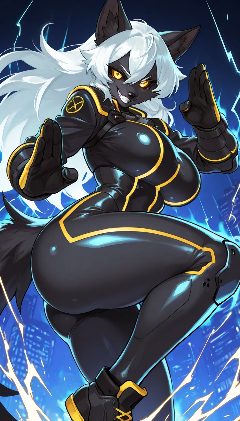nsfw, uploaded the e621, beautiful and detailed,woman (((female))) ((anthro)) anubis, Ross Tran, by cervina_7 lighting cinematic, seductor, Female anubis, anubian jackal, fit body, abs, curvy body, big breasts, golden latex string bra and panties, foxovh 1girls ai_generated masterpiece:1.2, best quality, realistic, (real picture, intricate details, depth of field), beautiful  woman, she has striking golden yellow eyes, highly-detailed, perfect face, (skindentation), wide hips, small waist, tall, big ass, blushing, sexy, Detailed body ,  (Detailed face:1.1), (perfect aig chest:1.3), thick eyelashes, long eyeslashes.Perfect dynamic composition, (gals:1.2), sweaty body, wet body, a grin, looking at the camera, dreads into a ponytail, a strip dancer, on a platform, stage, string pole squatting arms behind her head holding on strip pole, POV angle from below looking up, angled, camera angle, light beams, strip club, 