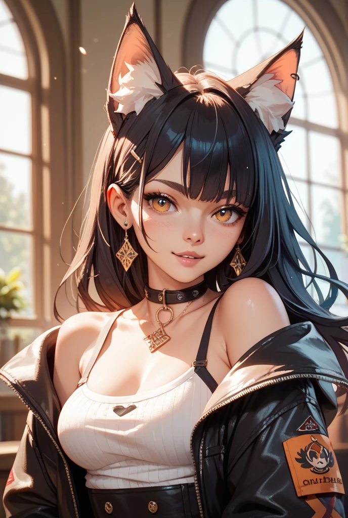 Close-up of a woman wearing cat ears and a collar, Anime drawing by Jan J., Pixiv, Renaissance, seductive Anime Girls, Gwaiz, | Anime with attention to detail, Anime Girlss, , Ahegao, Anime Girls, Pin on anime, everyone, Digital anime illustration, Naughty, Also, Crying beautiful female android!