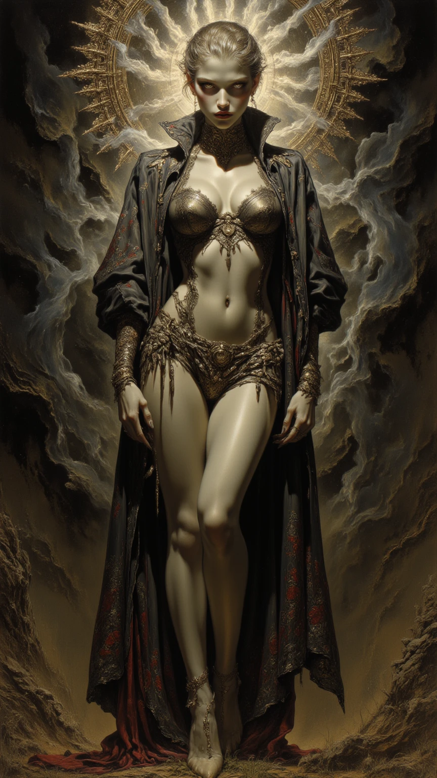 girls on Mars, topless, pubic hair, amazons, jewelry, golden chains, tiara
