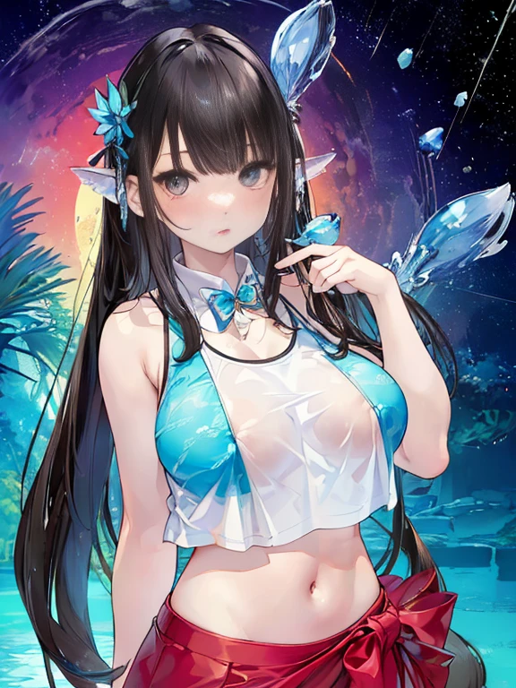 ((Finest quality)),(超A high resolution),(Ultra-detailed細),(Meticulous portrayal),((the most picturesque works of art),Ultra-Precision Art,The art of astounding depiction,Fantasyart:1.5, ((((Beautiful flowers々:1.5))), ((Body eroded by flowers:1.3)),(Glamorous body:1.3),fancy background effects、​masterpiece、Fancy details、(NSFW 1.1), ((1girl in)), ((masutepiece)), ((Highly detailed:1.3)), In crystal clear water,beautiful woman entering the lake, ((long yellow hair)), Wet hair, Wearing a light transparent dress, clothed bathing, steam, (many petals floating on the lake:1.8), Early morning light, Ivory Gold AI, windows, Crepscular lighting, 、Lace sheer underwear、very very gigantic boobs、Transparent pink nipples、Transparent pink areola、lace and string shorts.、princess carry,Sexy lingerie with lace and strings,See-through sexy lingerie,Transparent lingerie、translucent  dress、pearlsescent、pearls、Sexy Harness、Sexy garter belt、Sexy Stockings、Well equipped,intimate, rose garden、Multicolored roses、lake with floating roses、Lying down、Open legs、Spread your legs、Open thighs、Immersion in water、Wet body、splash water、gorgeous flower decoration、big flowers、stylish hair、Moon, lantern, Night, Solo, playing in the water, Water, hair flower, flower, Outdoors, skyporn, full Moon, Rain, lantern, wet clothes, skyporn, wet hair (((masutepiece),(the Extremely Detailed CG Unity 8K Wallpapers),Best Quality,Cinematic lighting,Detailed background,Beautiful detailed eyes,Bright pupils, (extremely delicate and beautiful),(Beautiful and detailed eyes description)， Ultra-detailed,masutepiece,)),((Yellow eyes))、